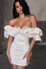Corset Ruffled Off-Shoulder Strapless Bodycon Party Dress