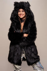 Faux Fur Hooded Slim Thick Warm Coat