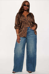 Leopard Print Loose Retro Blouse