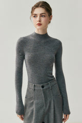 Wool Mock Neck Slim Base Layer