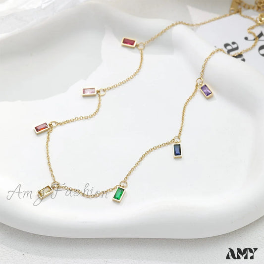 Fabulous Colorful Stone Trendy Chain Necklaces