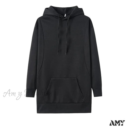 Fashion Trendy Cozy Stylish Thickened Comfortable Loose Elegant Hoodies Black / S