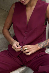 Tailored Vest Straight Pants Set