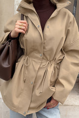 Barnfit Midi Drawstring Trench Coat