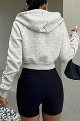 Long Sleeve Zip-Up Casual Sexy Hoodie