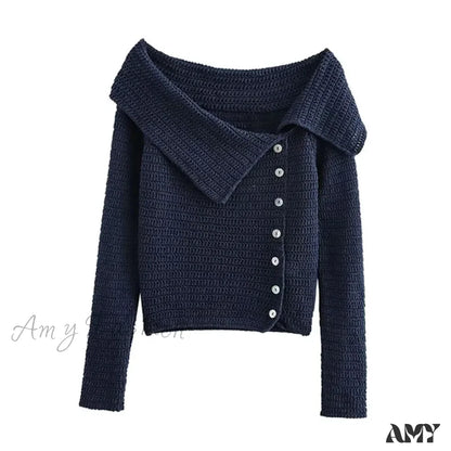 Female Fashion Top Solid Turn-Down Collar Long Sleeves Stylish Trendy Chic Cozy Comfortable Elegant