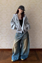 American Panel Rivet Doberman Ear Hoodie