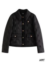 Filling Capacity Lightweight Thin Pink Short Down Shirt Style Coat