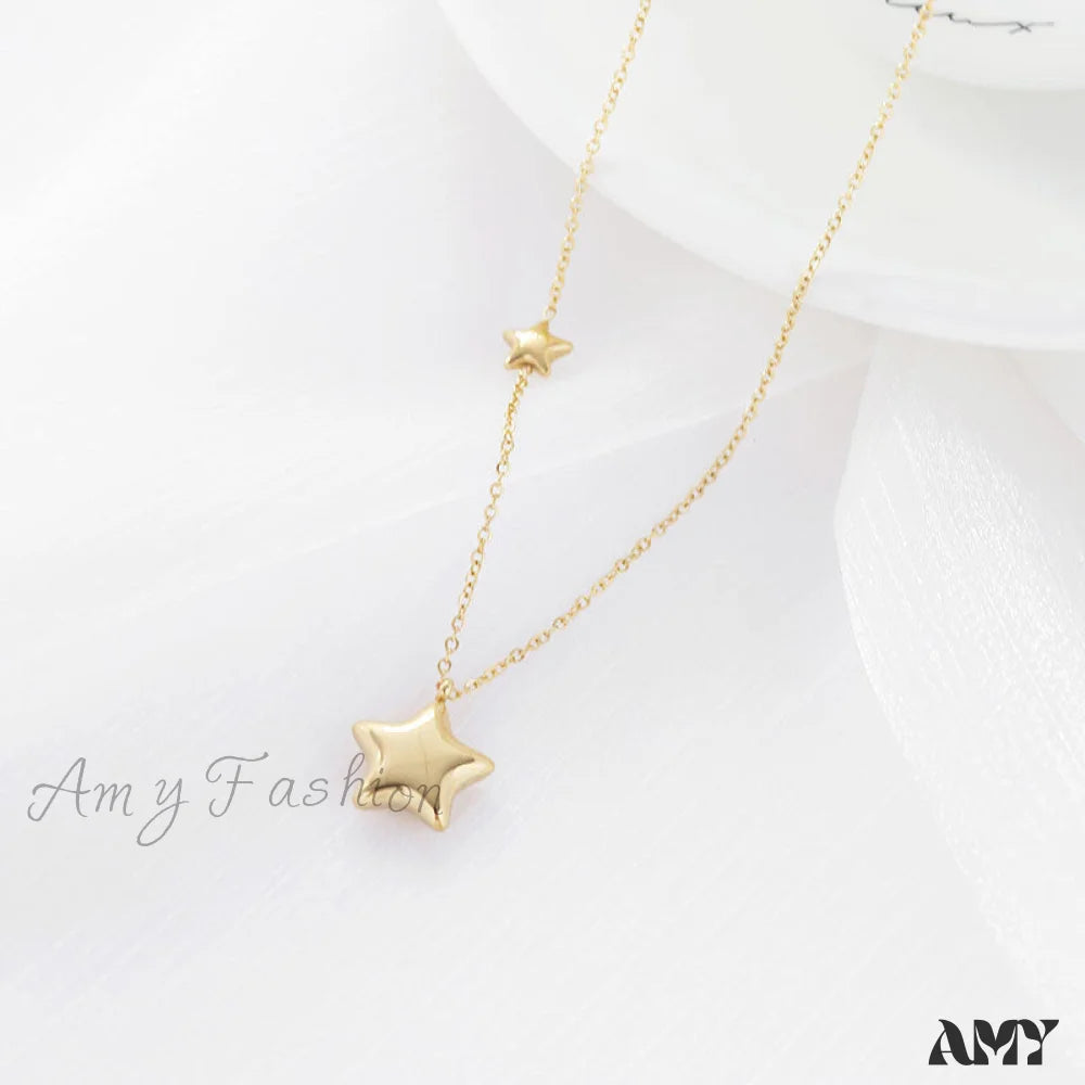 Five-Pointed Star Stainless Steel Clavicle Necklace