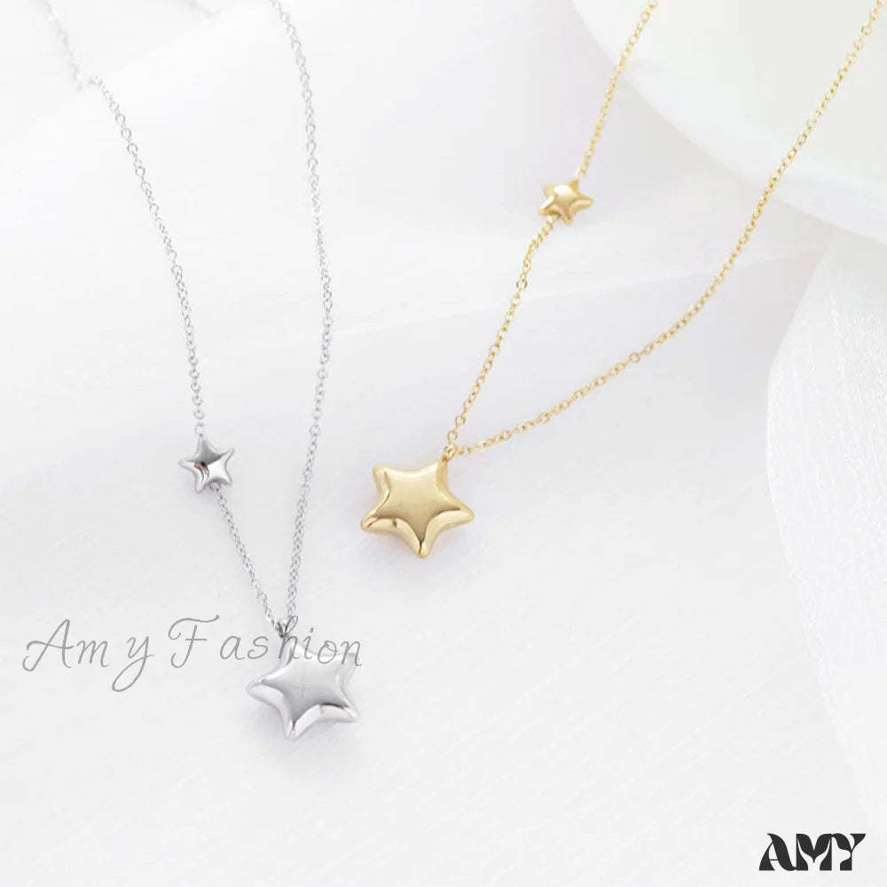 Five-Pointed Star Stainless Steel Clavicle Necklace