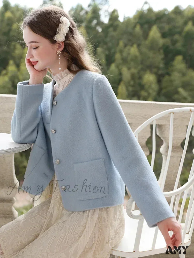 French Small Fragrant Cotton Thick Warm Short Wool Trendy Coat