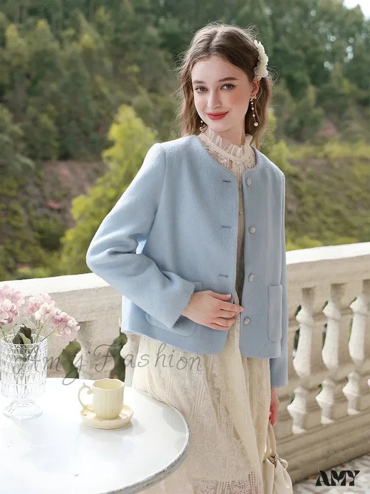 French Small Fragrant Cotton Thick Warm Short Wool Trendy Coat