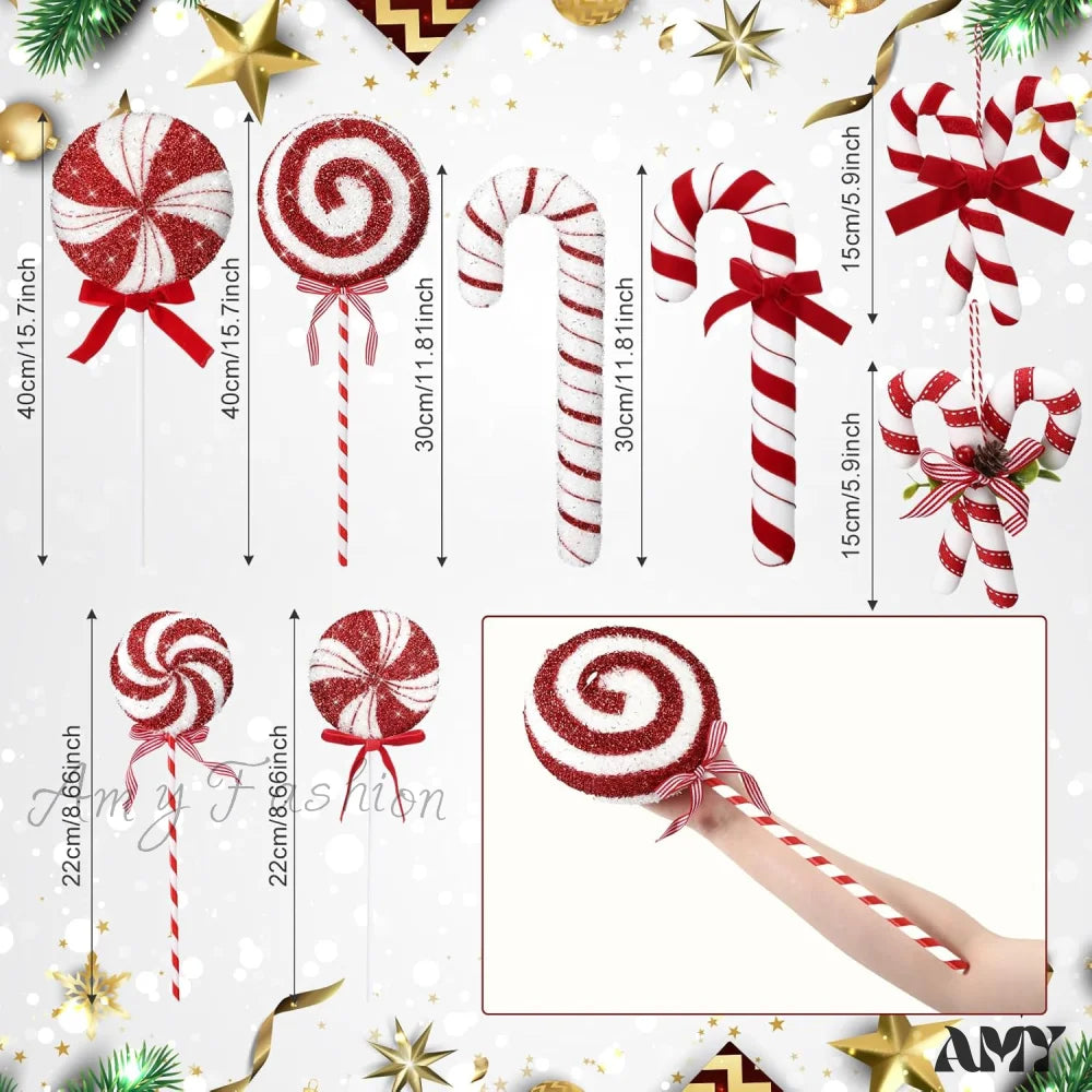 Giant Lollipop Decorations - Set Of 8