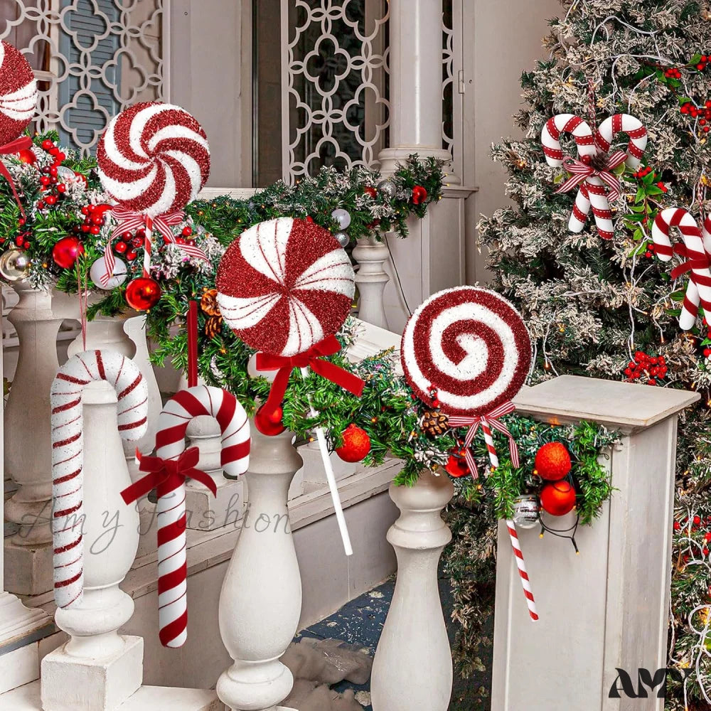 Giant Lollipop Decorations - Set Of 8