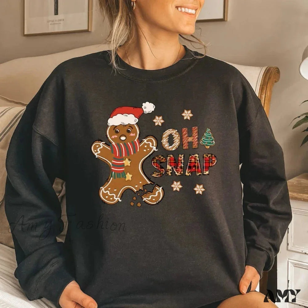 Gingerbread Christmas Cookie Kawaii Holiday Season Hoodie Black / S