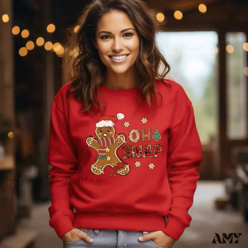 Gingerbread Christmas Cookie Kawaii Holiday Season Hoodie Red / S