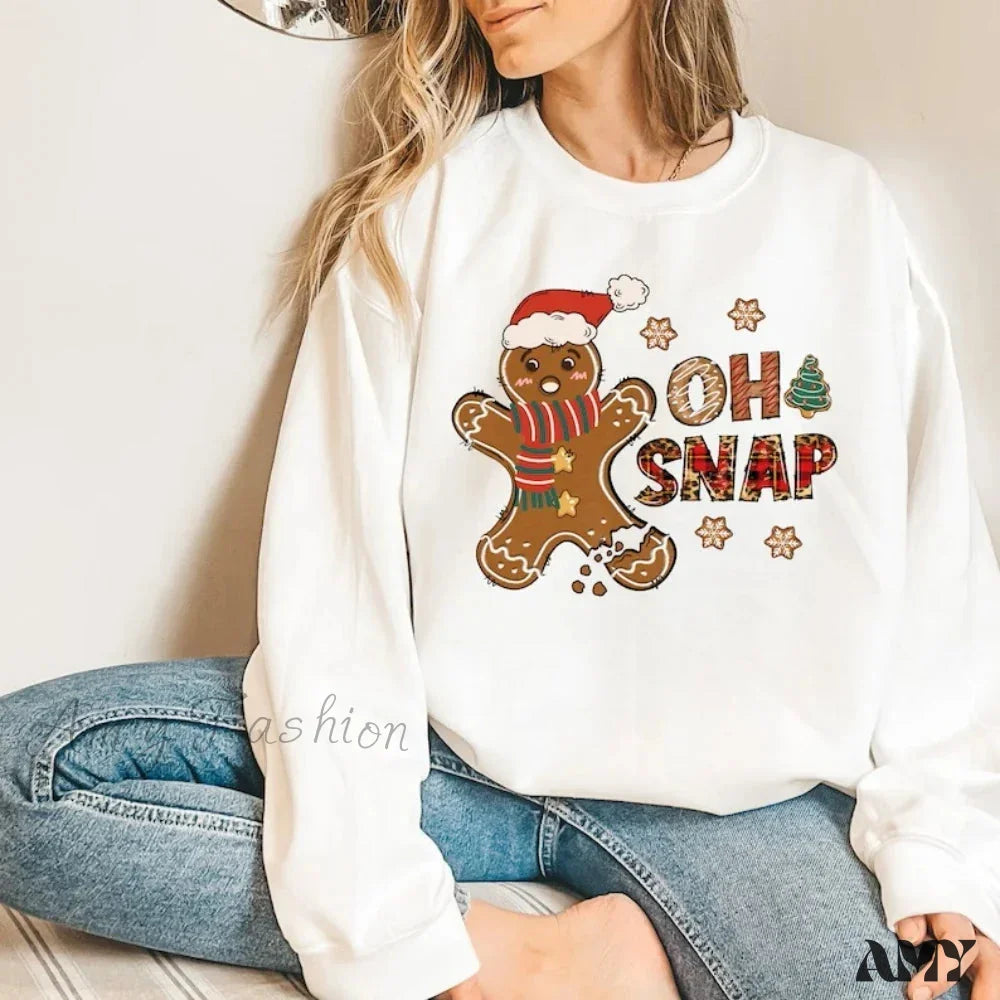 Gingerbread Christmas Cookie Kawaii Holiday Season Hoodie White / S