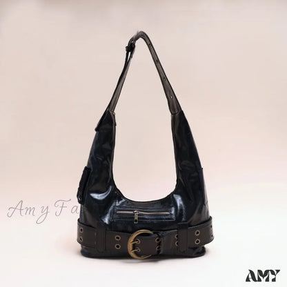 Gothic Tote Vintage Trend Black Punk Bag Y2K Aesthetic