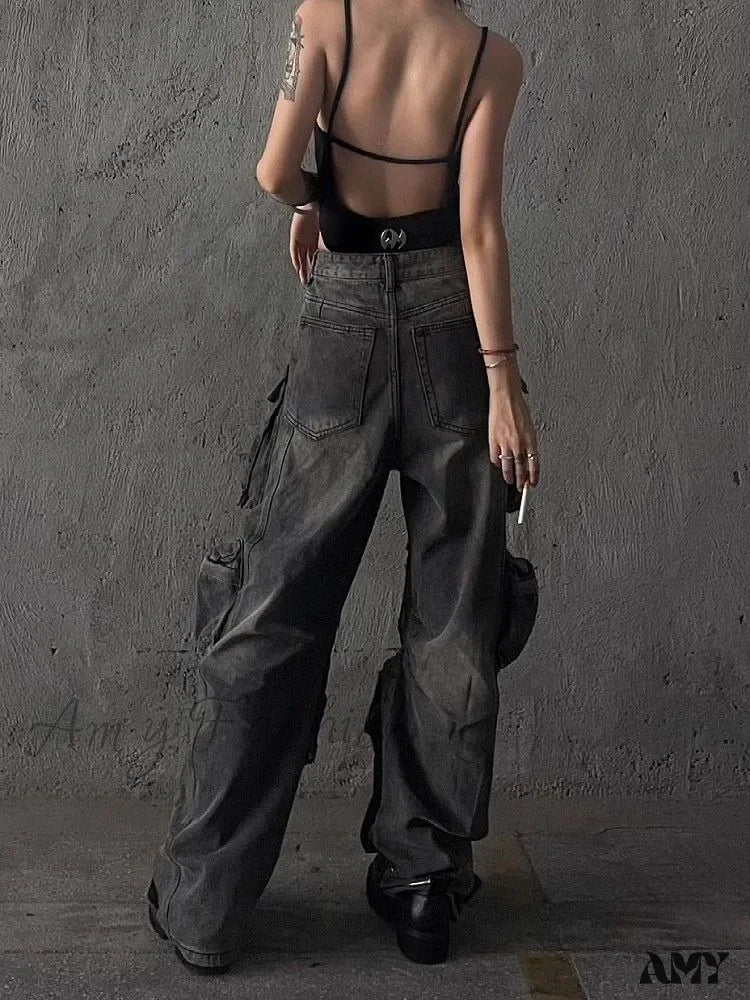 Halloween Pants Baggy Y2K Goth Cyber