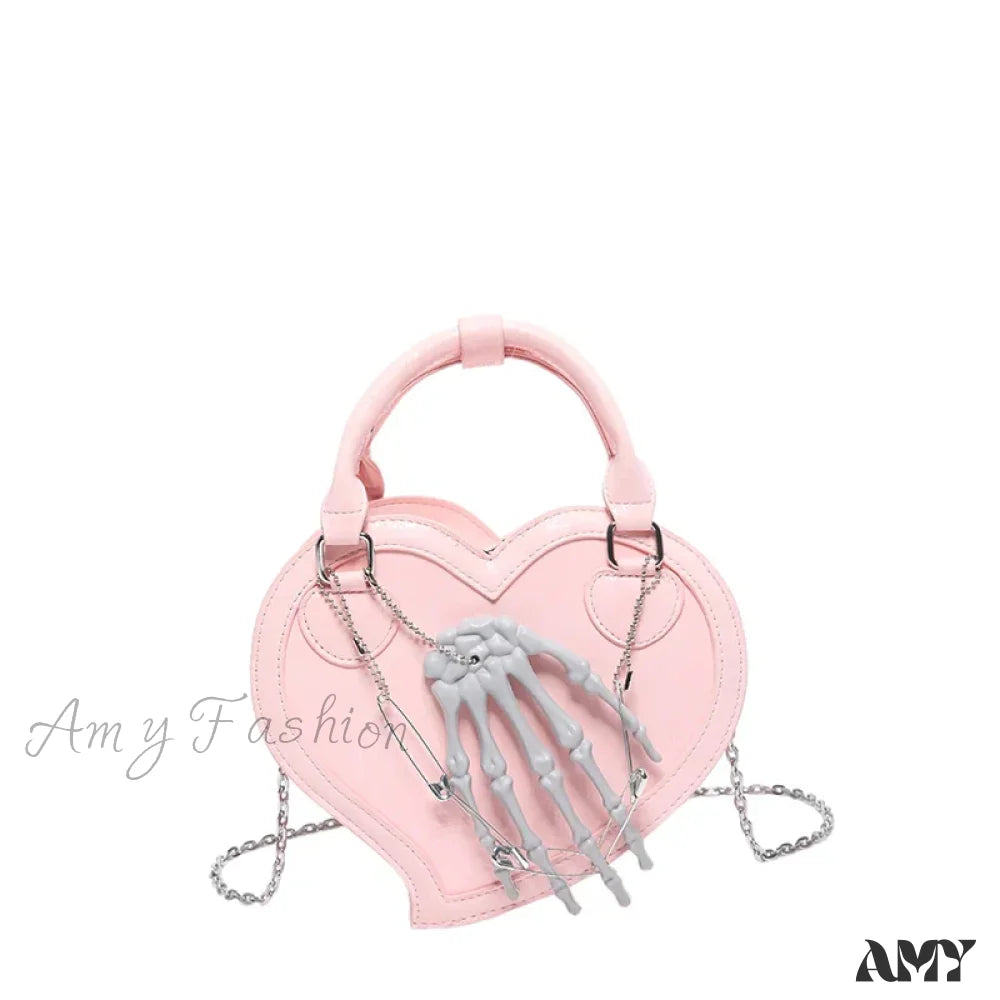 Hand Party Or Bag Evening Trick Treat Spooky Halloween Evil Sling Gothic Pink / (20Cm