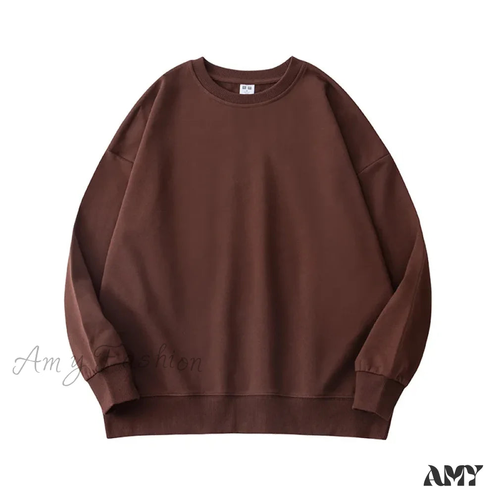 High Quality Comfortable Cozy Stylish Trendy Soft Casual Hoodies Brown / S