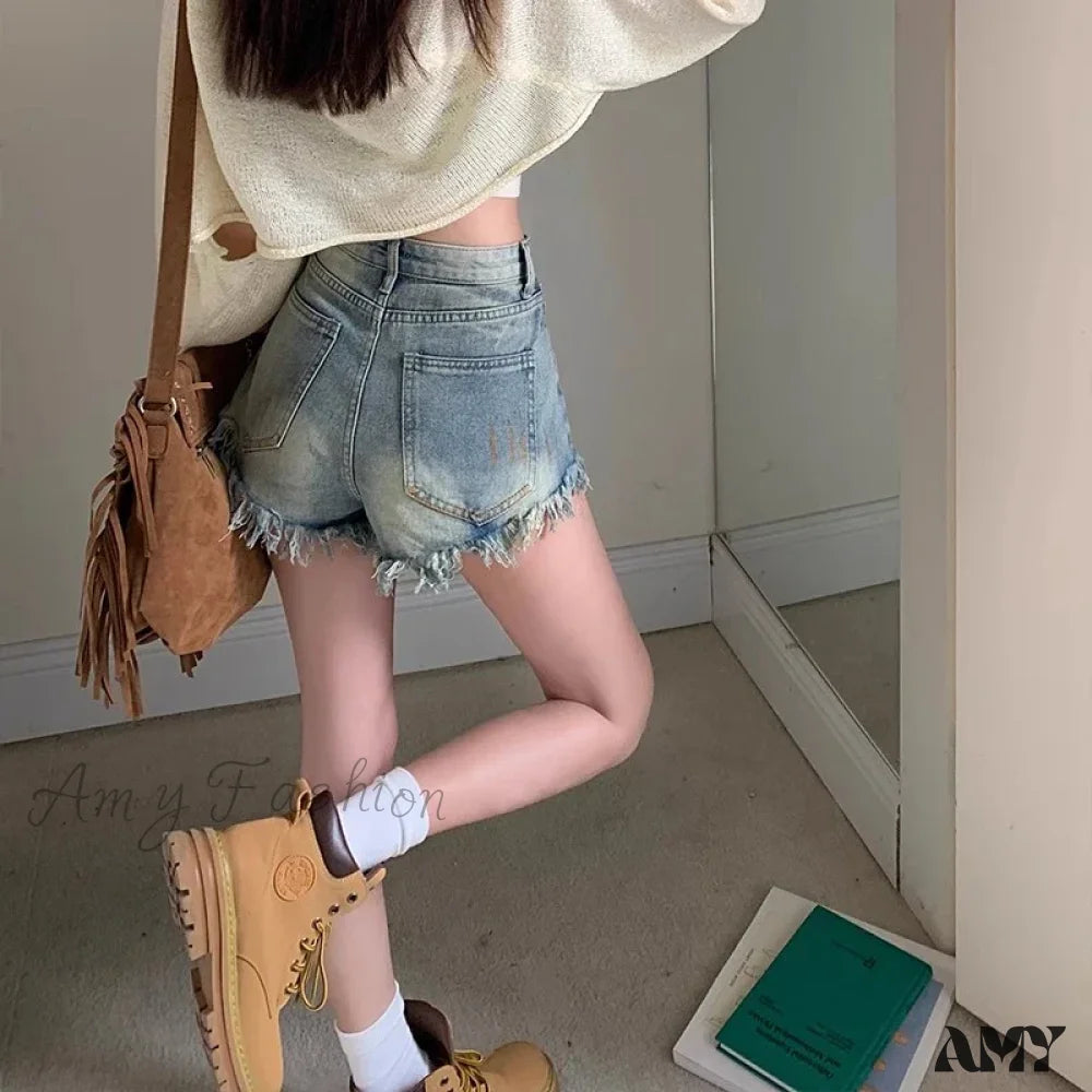 High Vintage Gothic Beach Mini Fashion Wide Elegant Y2K Short