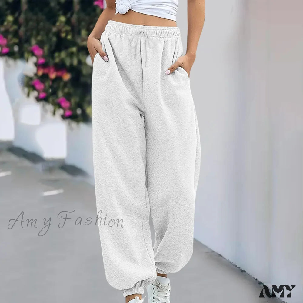 High Waist Ankle Tied Thick Long Autumn New Baggy Fashion Trouser