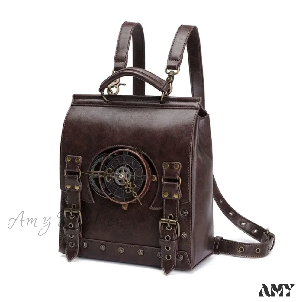 Industrial Bag Steampunk Briefcase Retro Satchel Gothic Vintage Medieval Women Leather