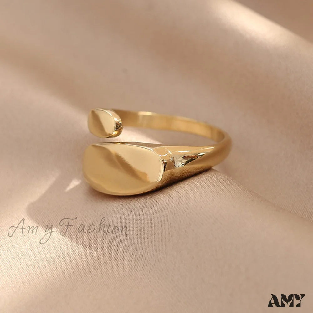 Ins Fashion Minimalist Style Irregular Open Rings