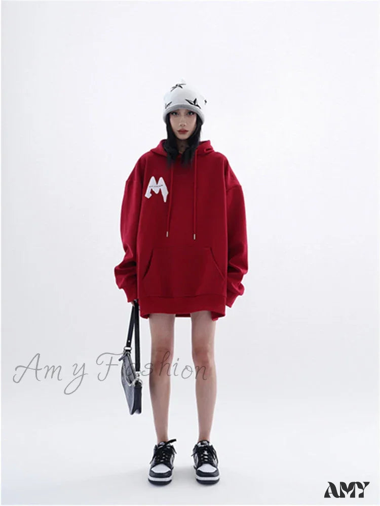 Korean Long Sleeve Hooded Niche Design Loose Casual Hoodie