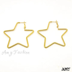 Korean Style Five-Pointed Star Delicate Hoop