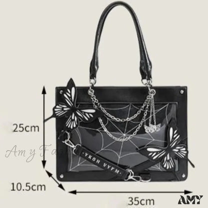 Labyrinth Diy Lolita Butterfly Spider Y2K Chain Bag Transparent Web Gothic