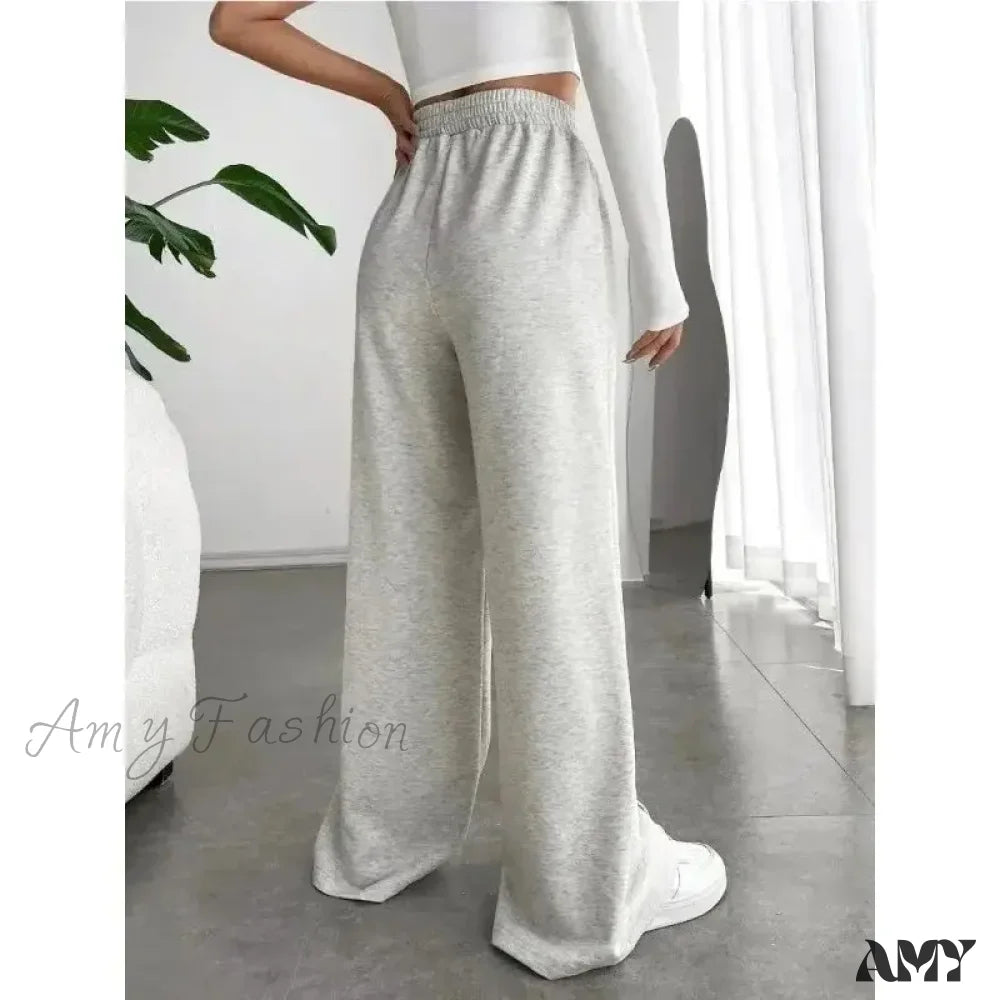 Large High-Waisted Wide Leg Fashionable Versatile Casual Pants