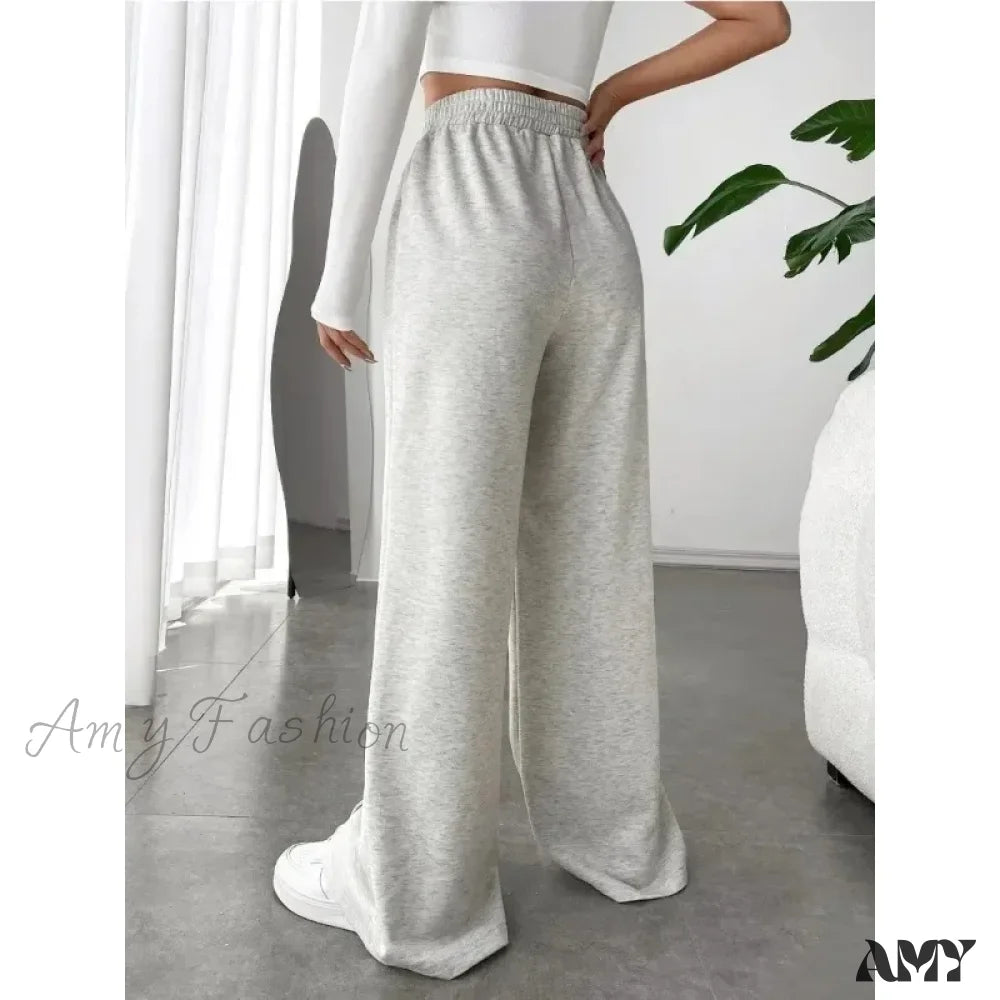 Large High-Waisted Wide Leg Fashionable Versatile Casual Pants