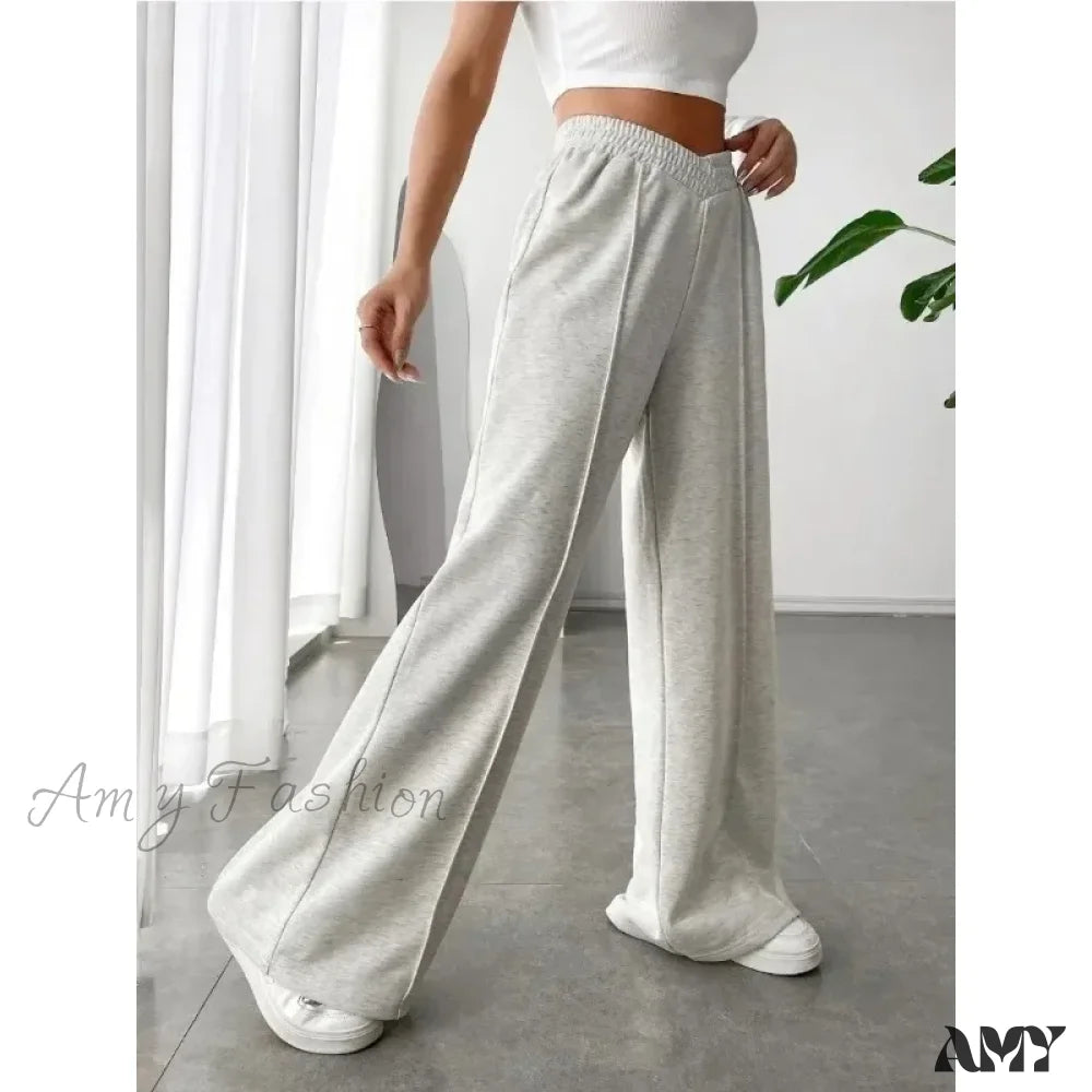 Large High-Waisted Wide Leg Fashionable Versatile Casual Pants