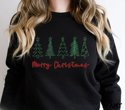 Literary Pencil Drawing Christmas Girl Hoodie Black / S