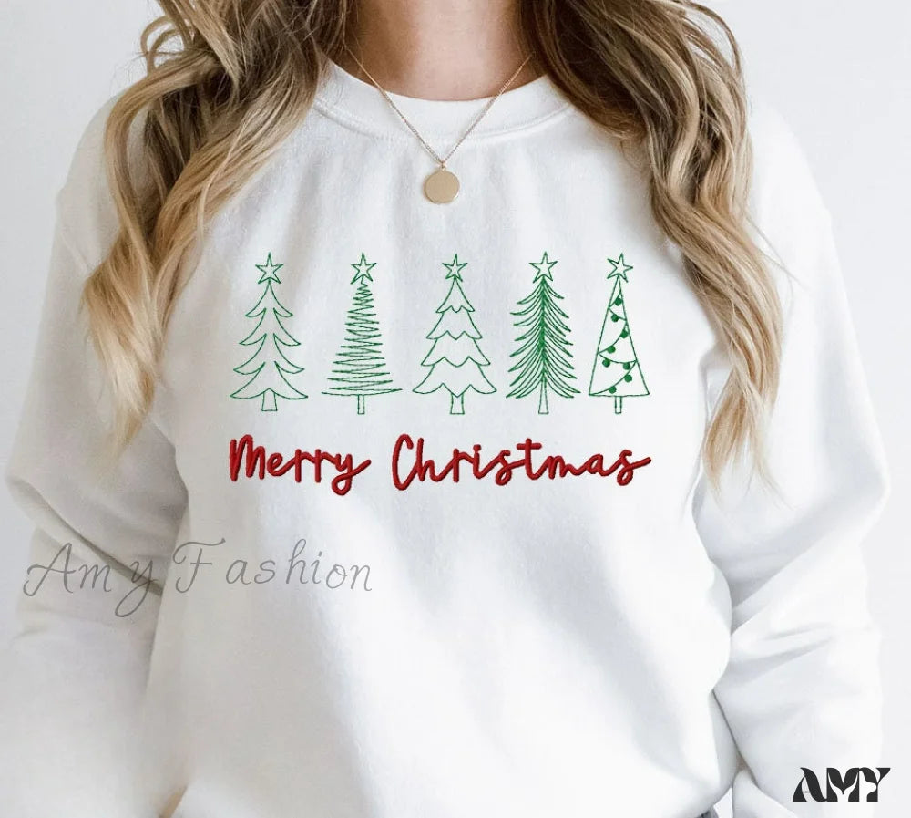 Literary Pencil Drawing Christmas Girl Hoodie White / S