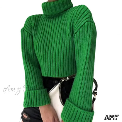 Long Sleeve Women Top Cozy Knitted Women’s Fall Winter High Collar Neck Protection Stylish