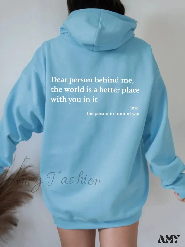 Love Solid Color Comfortable Soft Casual Stylish Cozy Hoodies Sky Blue / S