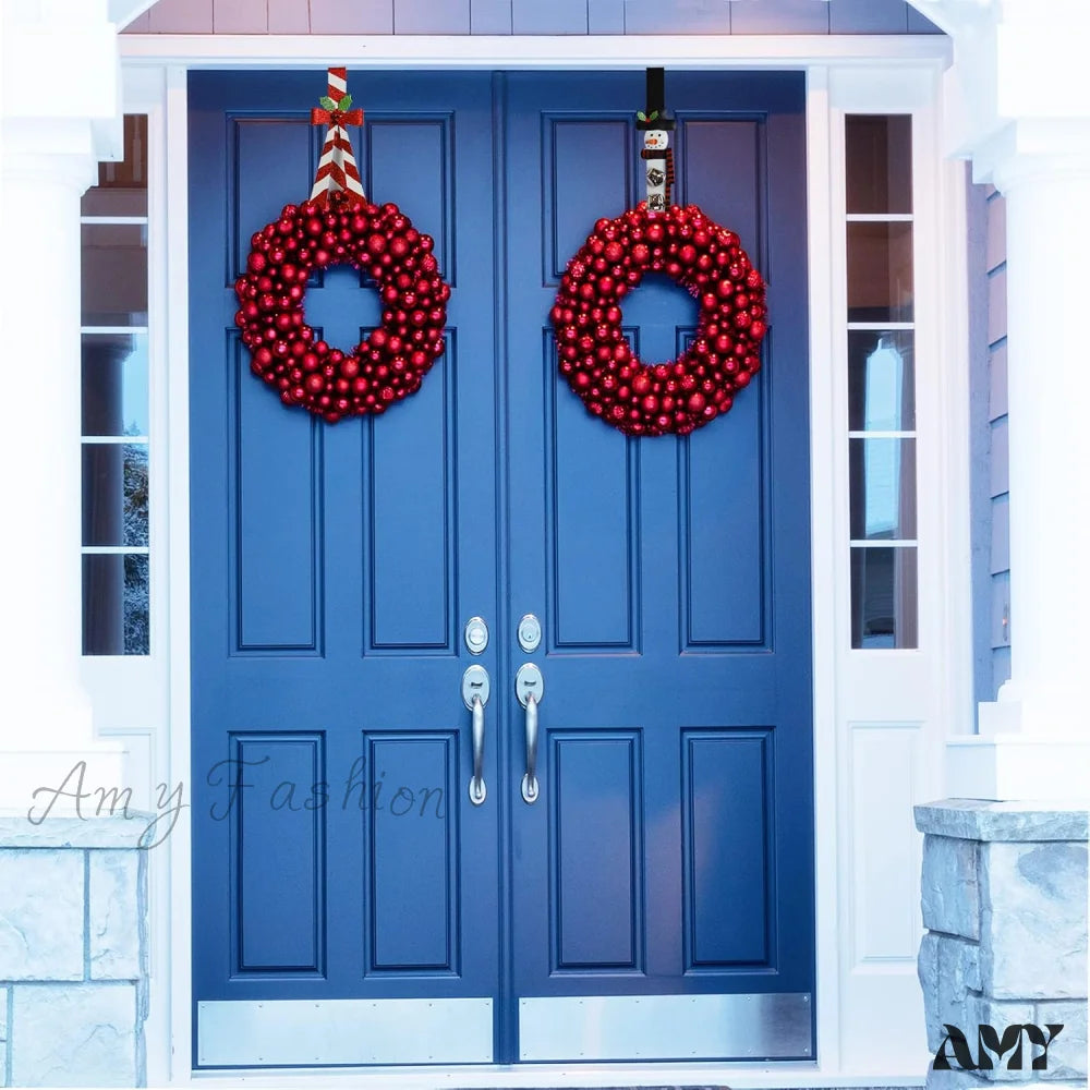 Metal Wreath Hanger Set For Front Door Christmas Decoration