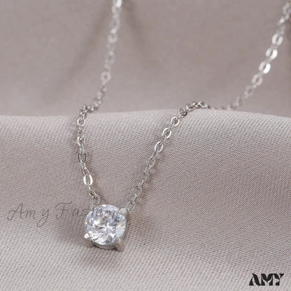 New Arrival Trendy White Diamond Necklaces Titanium