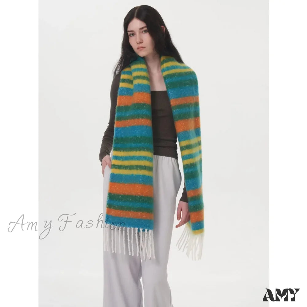 New Winter Cashmere Long Muffler Scarf - Thick And Warm