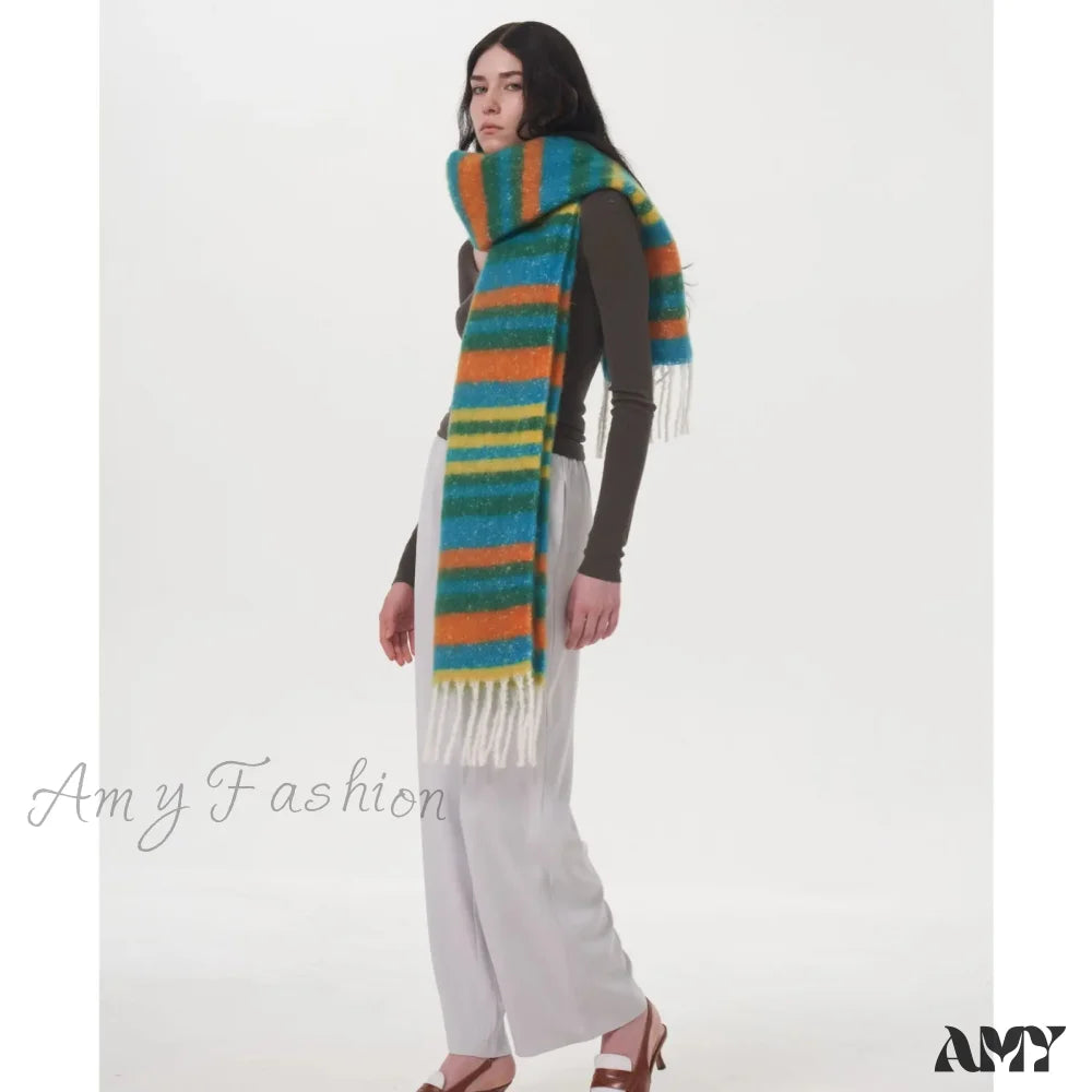 New Winter Cashmere Long Muffler Scarf - Thick And Warm