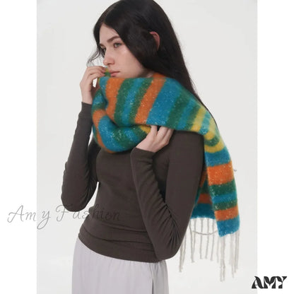 New Winter Cashmere Long Muffler Scarf - Thick And Warm