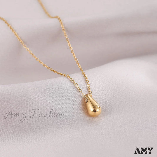 Niche Design Drop-Shaped Simple High-End Necklace Gold