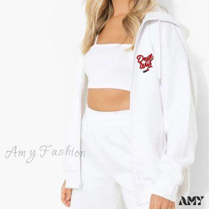 Oversized Casual Comfortable Trendy Cozy Chic Classic Elegant Hoodies White / Xs