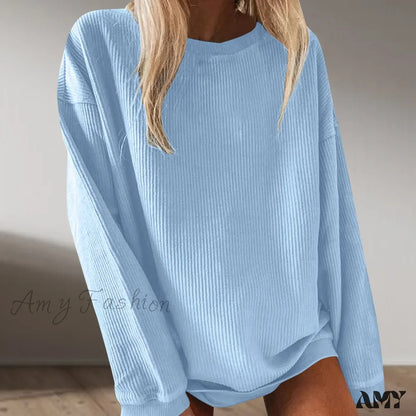 Oversized Cozy Comfortable Stylish Classic Trendy Elegant Hoodies Blue / L