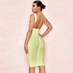 Strappy Sleeveless Elegant Mini Bandage Dress PF19114