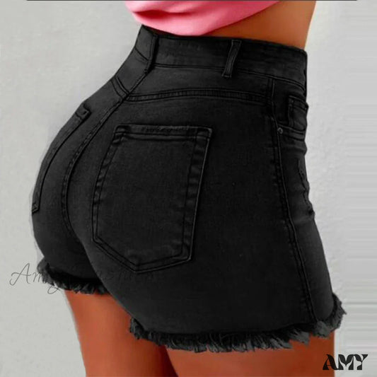 Plus Summer Sexy Fashion Casual Hot Denim Tassels Short