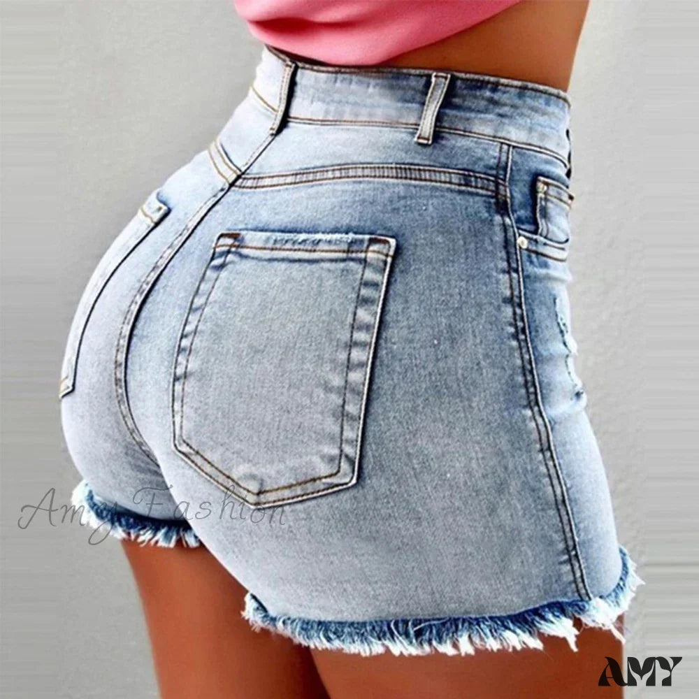 Plus Summer Sexy Fashion Casual Hot Denim Tassels Short